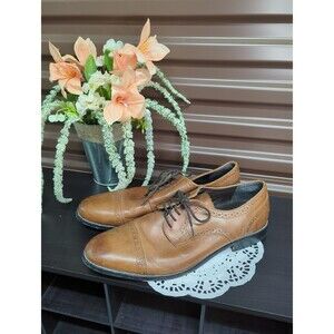 Nunn Bush Mens Size 13 Cognac Leather‎ Norcross Cap Toe Oxford Shoes